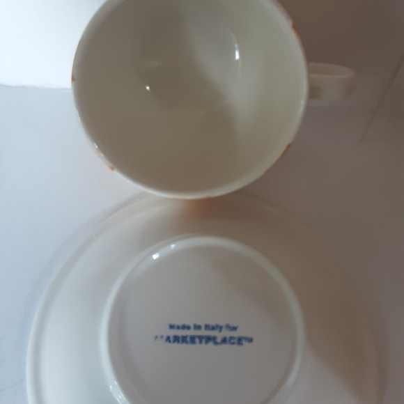 SOUP MUGS/ SAUCERS  (2) ITALY - Picture 2 of 2